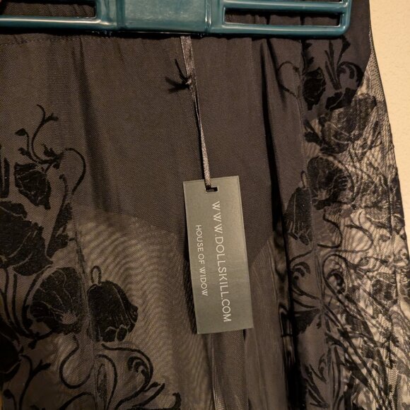 Widow Sheer Mesh Floral Flares - Picture 4 of 6